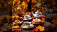 "Осень собирает близких вместе..." 🍁✨❤🥮🫖☕🍃