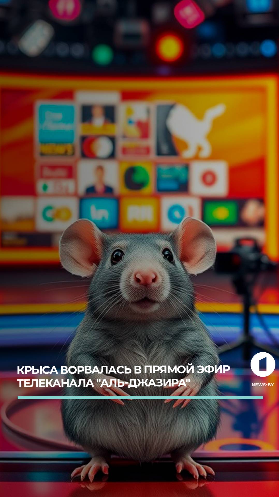 Крыса ворвалась в прямой эфир телеканала 