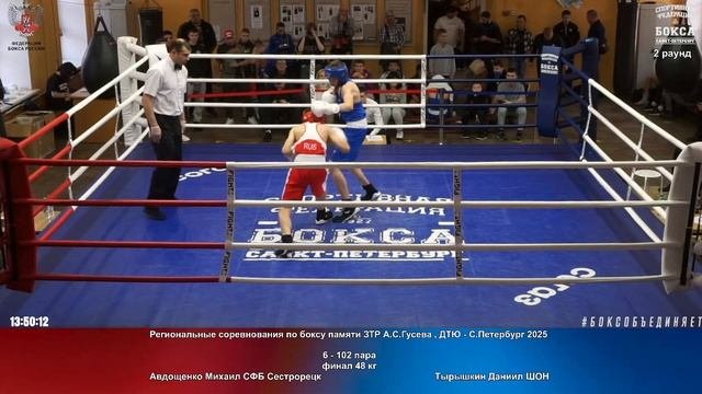 102 финал 48 кг Авдощенко Михаил СФБ Сестрорецк Тырышкин Даниил ШОН