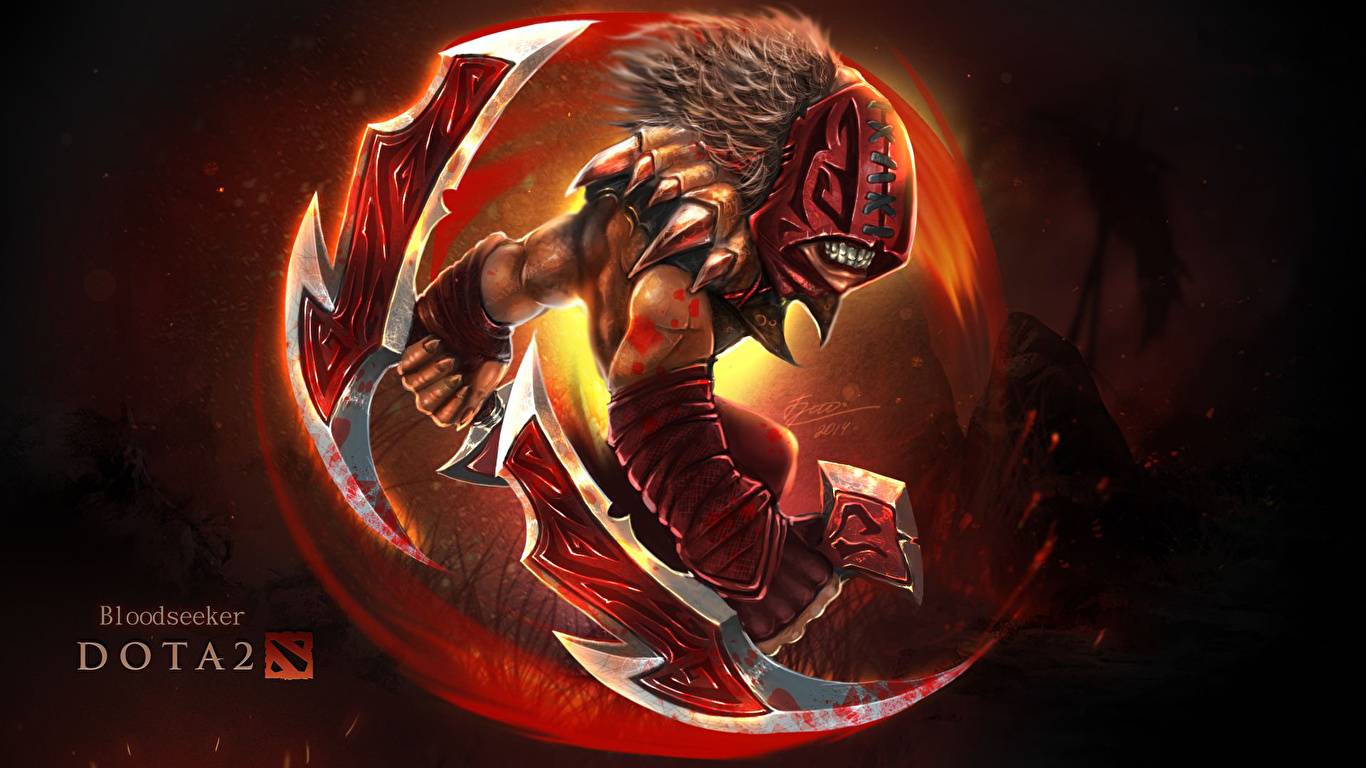 DOTA 2 (Bloodseeker Gameplay)