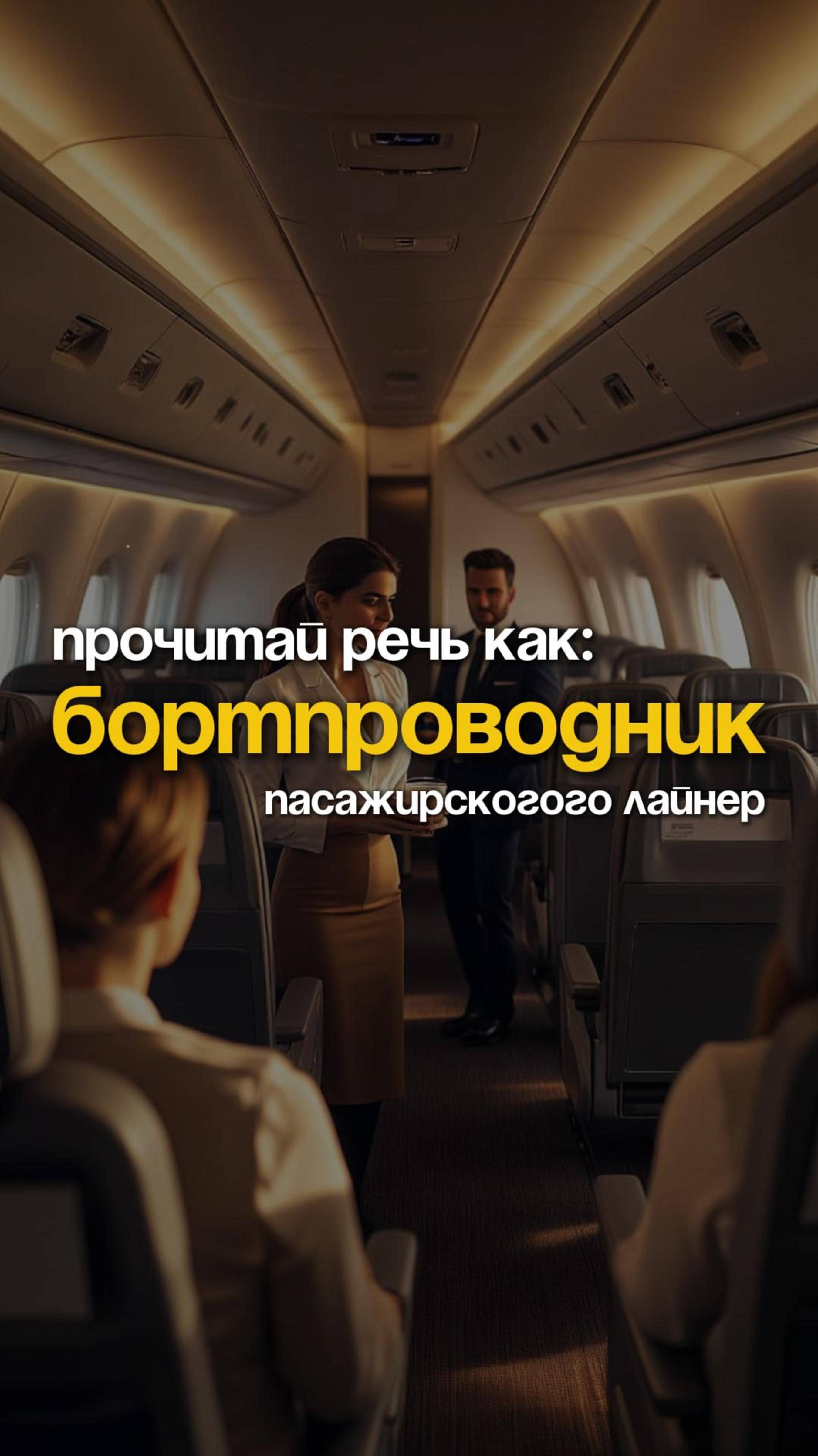 Выступи публично, как бортпроводник лайнера
