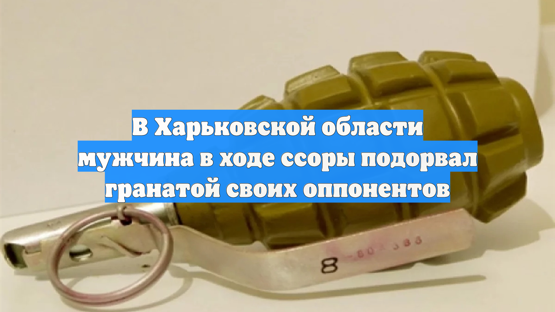 В Харьковской области мужчина в ходе ссоры подорвал гранатой своих оппонентов