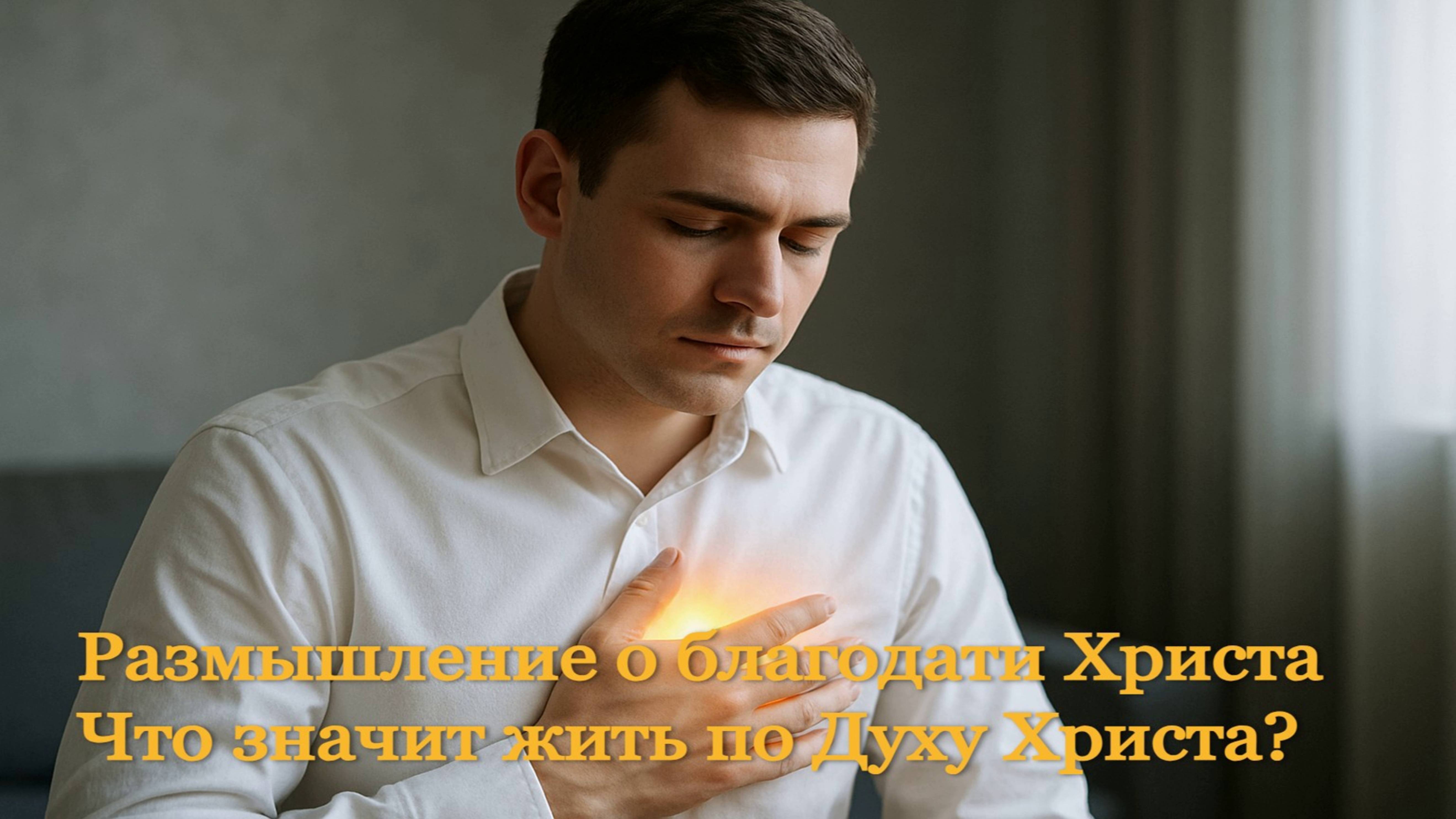 Размышление о Благодати Христа  | Что значит жизнь по Духу Христа?