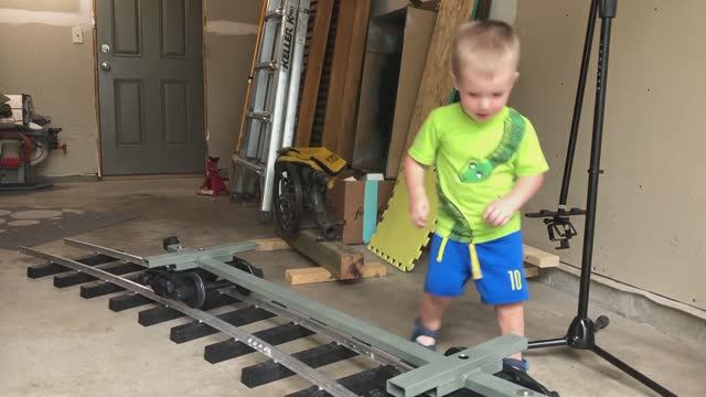 Backyard Railroad 7.5 Gauge Train Car Frame Mounted On Train Trucks