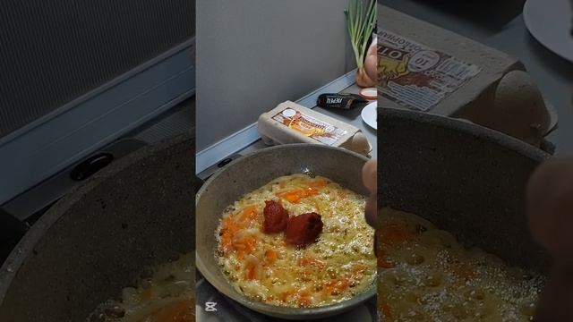 Спагетти с яйцом!
