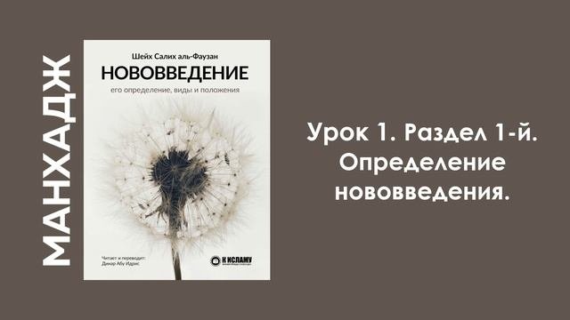 Урок 1. Раздел 1-й. Определение нововведения. Динар Абу Идрис