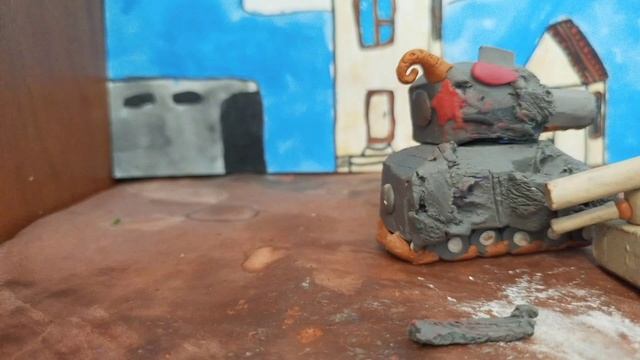 7 серия. Италиано против заражённого монстра. Создание Карла 32. мультики про танки из пластилина.