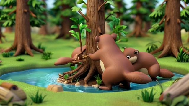 Мультфильм для детей. Бобёр строитель леса