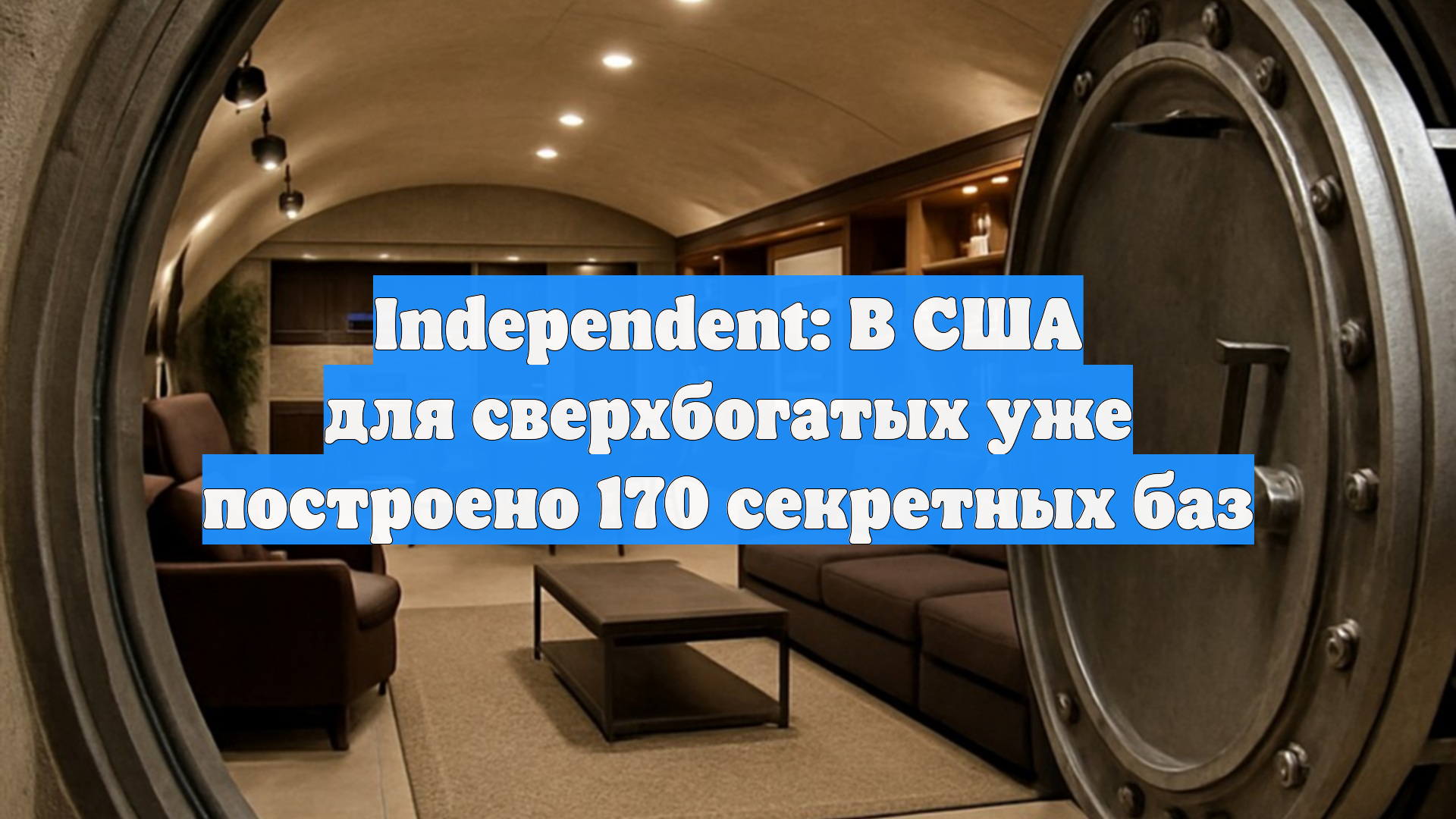 Independent: В США для сверхбогатых уже построено 170 секретных баз