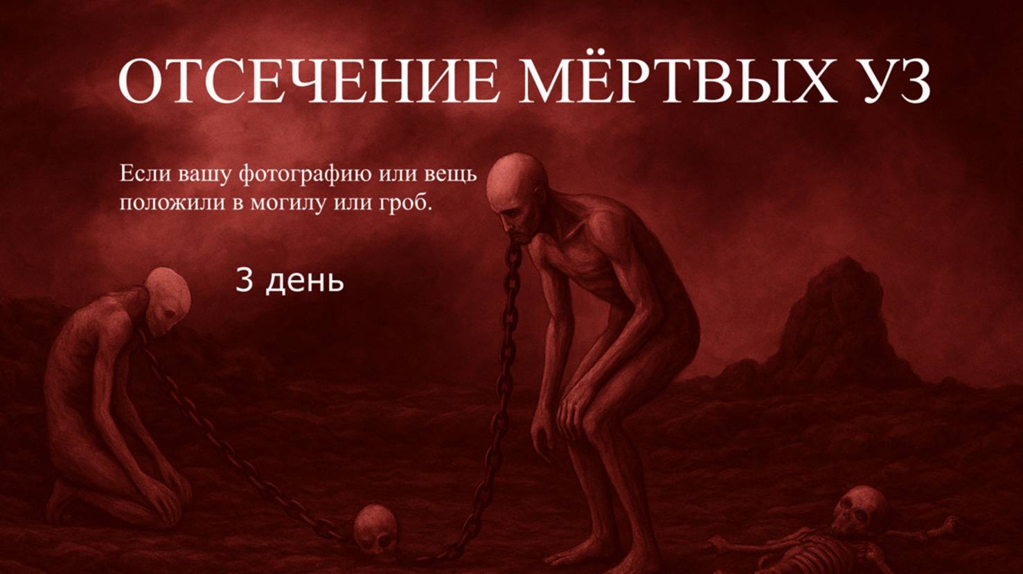 ОТСЕЧЕНИЕ МЁРТВЫХ УЗ | Если вашу фотографию или вещь положили в могилу или гроб. 3 день.