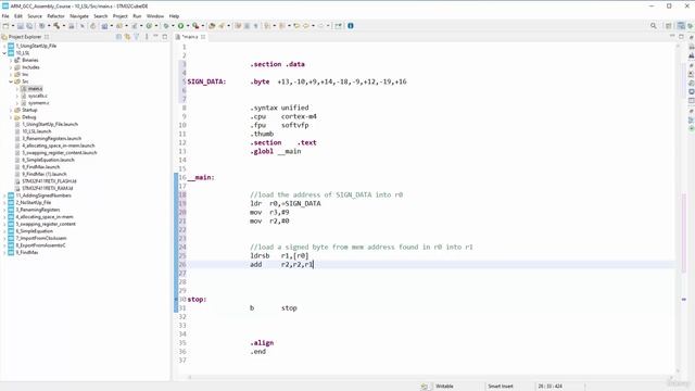 Section 6- Arithmetic And Logic Instructions, Lecture 53- Programming -  Adding Signed Numbers