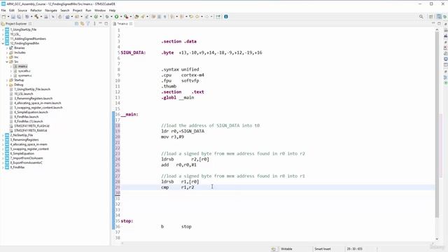 Section 6- Arithmetic And Logic Instructions, Lecture 54- Programming -  Finding The Minimum Value