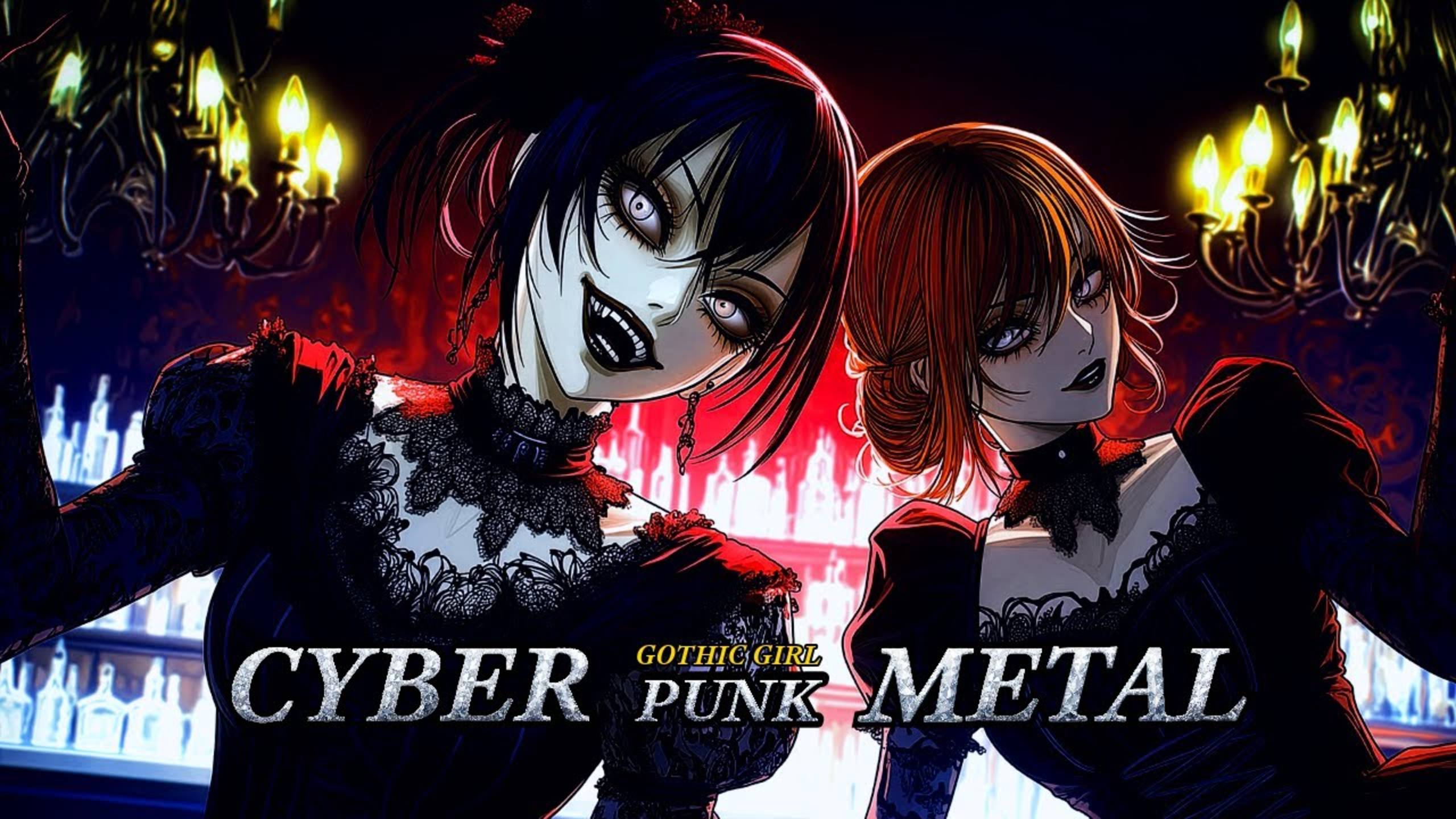 Dark Gothic Girl  Cyberpunk Metal  Study  Focus Music
