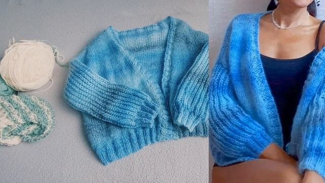 ВЯЖЕМ ЖАКЕТ/ БЕСПЛАТНЫЕ МАСТЕР КЛАССЫ