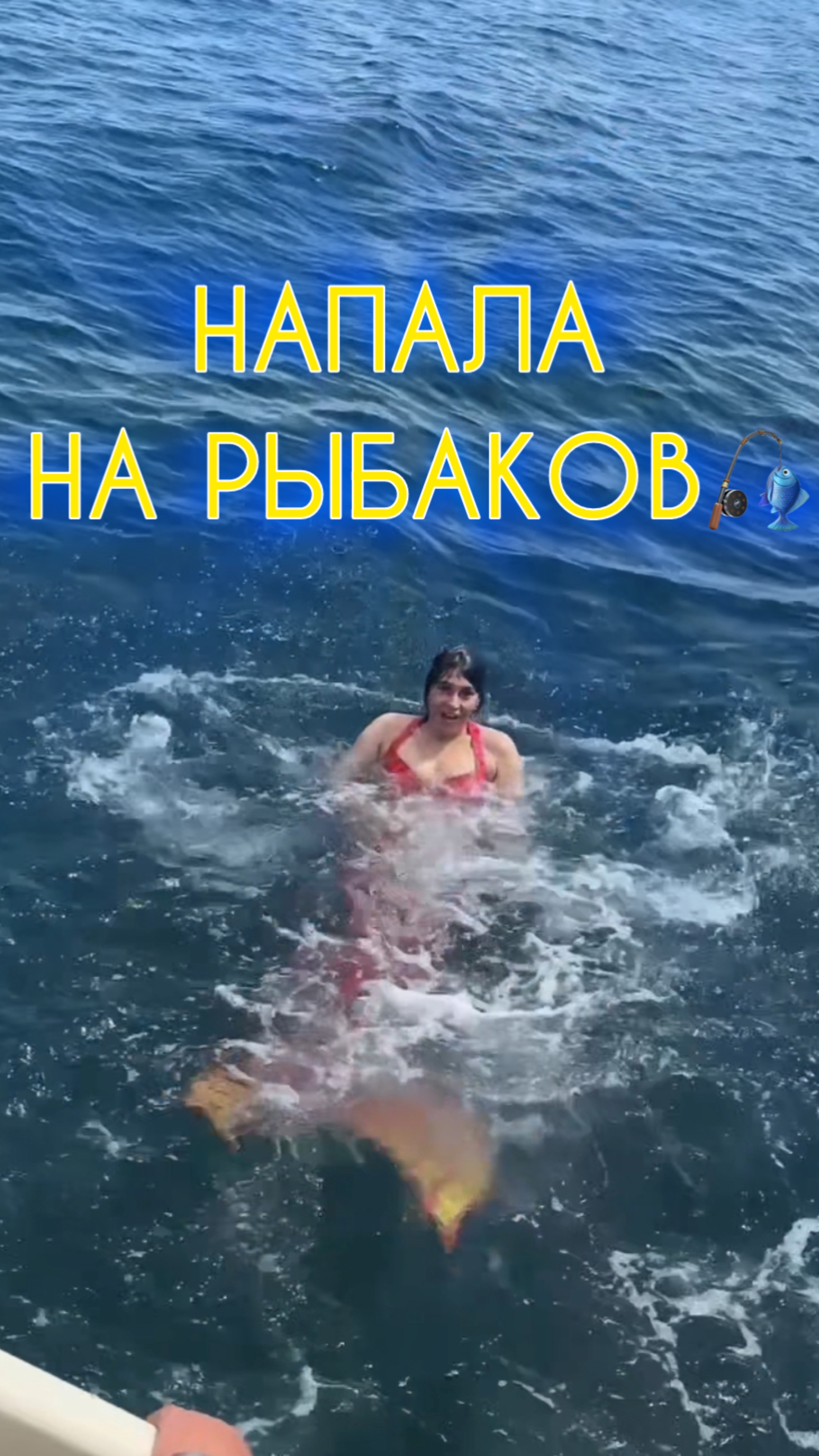 Напала на рыбаков 🧜♀️