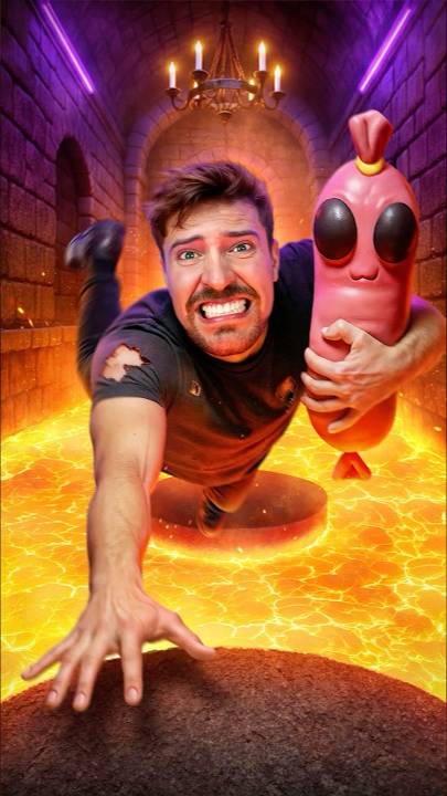 Перепрыгни Через Лаву, Выиграй! (Мистер Бист | Mr Beast)