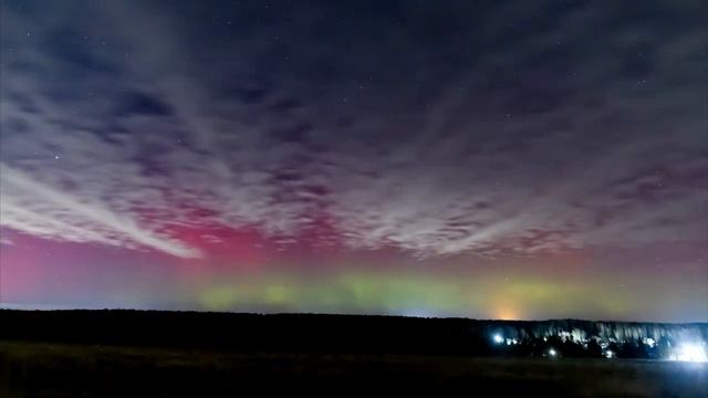 Волшебство неба: полярное сияние | Aurora Borealis Over Siberia  #полярноесияние #auroraborealis