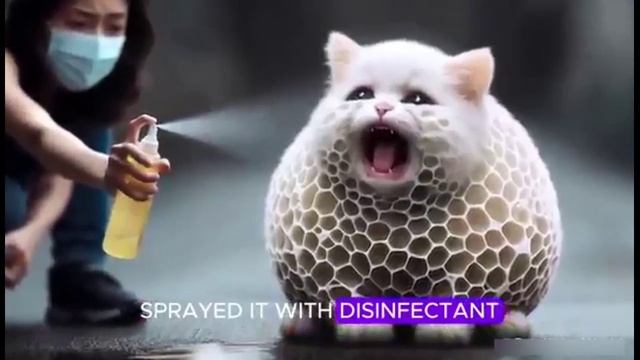 Poor Cat Infected with New Virus  Kind Doctor  Cute Cat