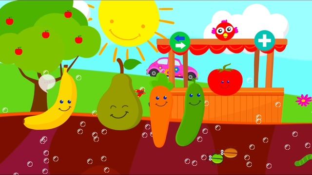 Учим фрукты и овощи с малышами на русском языке 9 развитие речи для детей развивающий мультфильм