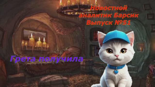 Новостной аналитик Барсик Выпуск 51 Грета получила