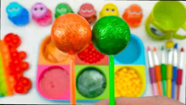 Мультики для малышей. Как сделать радужные блестящие слаймы. Смотреть онлайн мультики залипалки - МУ