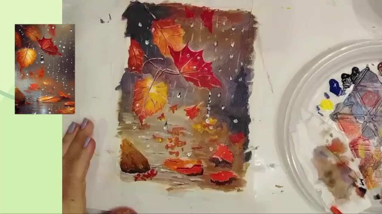 Осень в акриле и акварели.