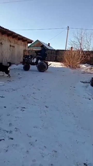 самодельный мини трактор