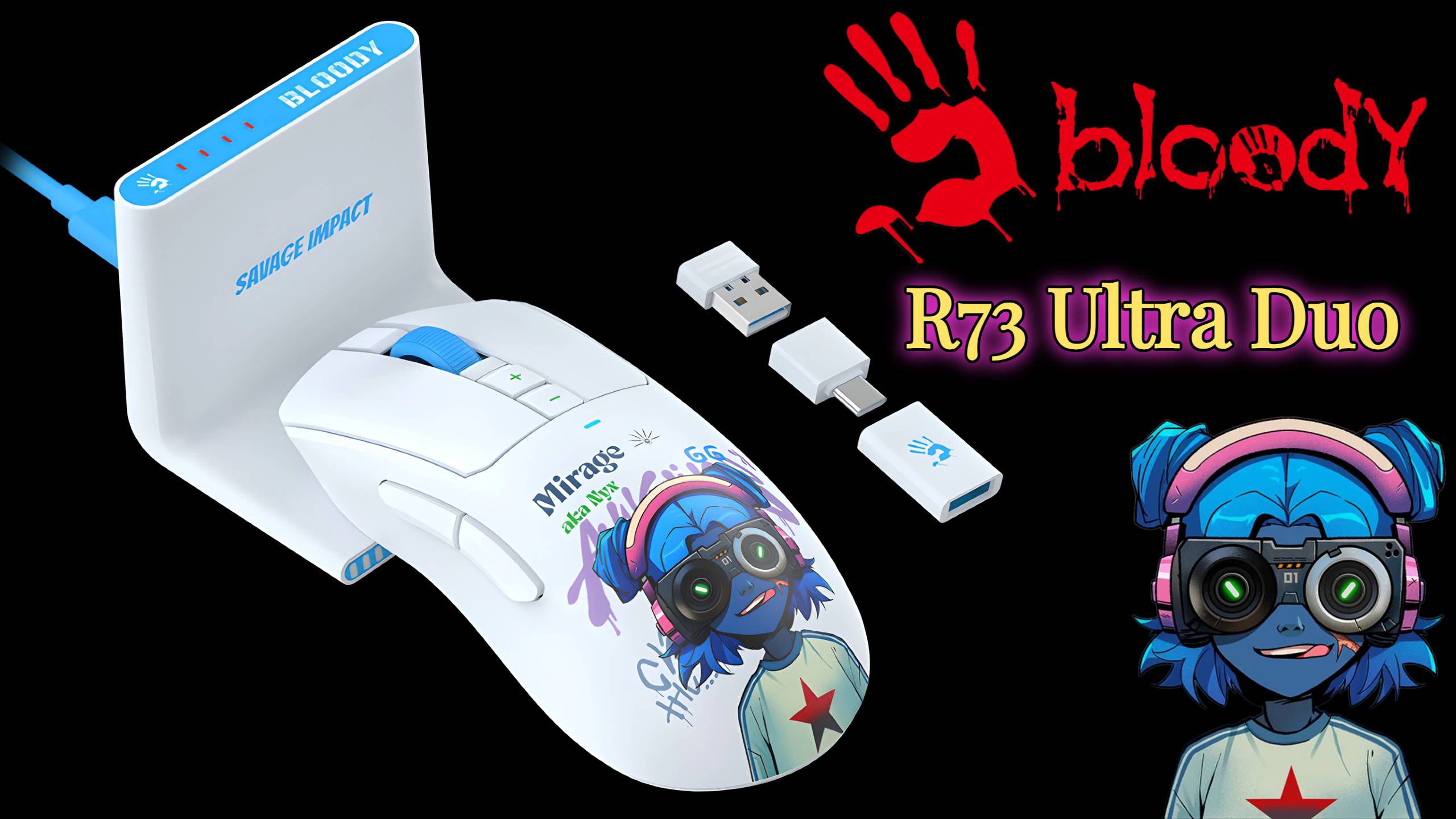 Игровая мышь Bloody R73 Ultra Duo Nyx Mirage