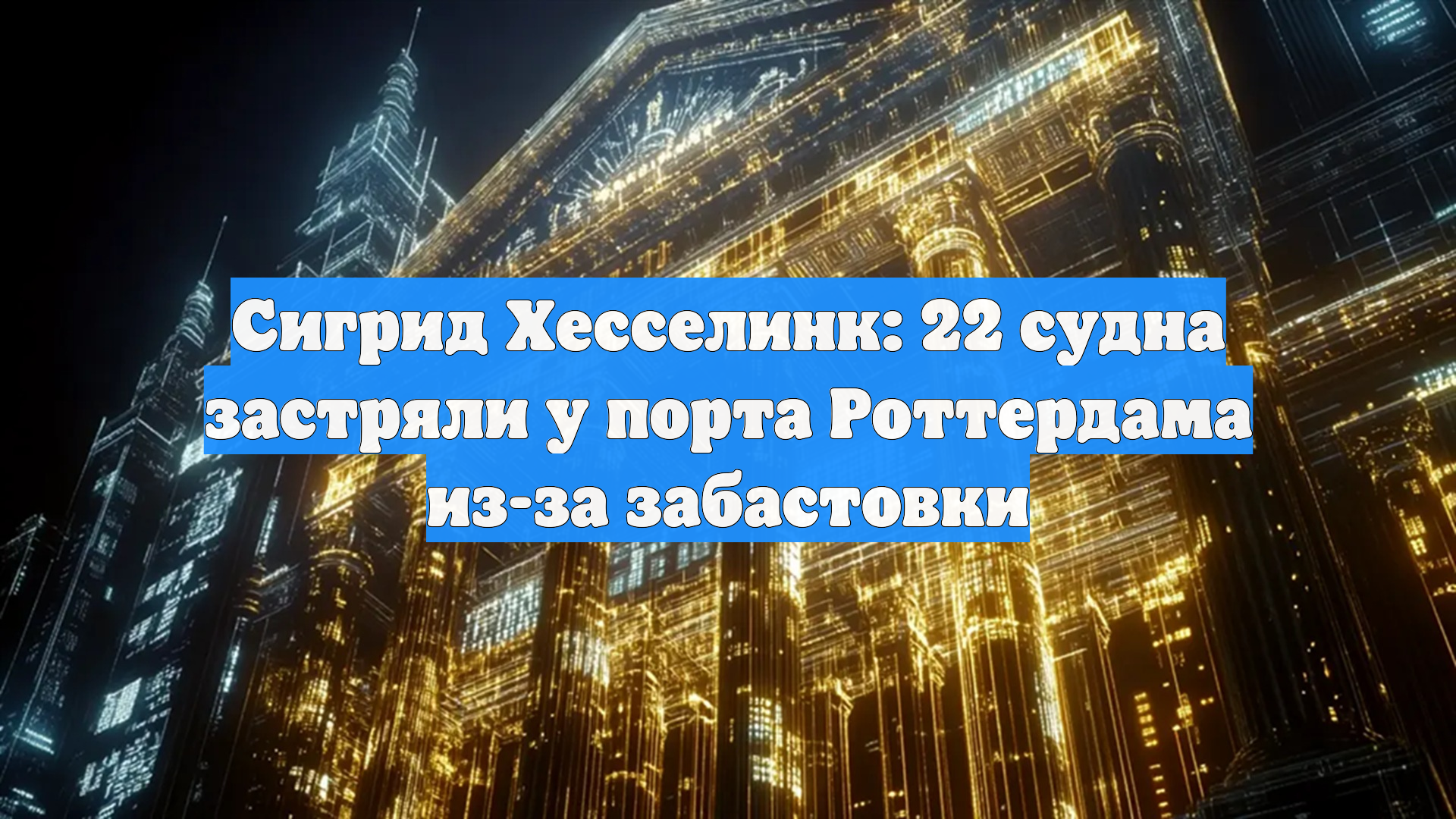 Сигрид Хесселинк: 22 судна застряли у порта Роттердама из-за забастовки