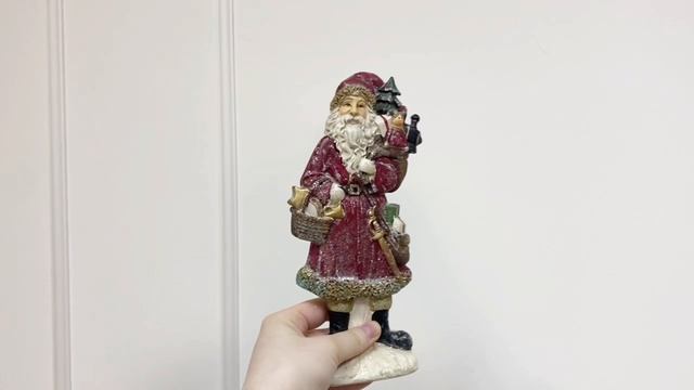Декоративная фигура ИСКРЯЩИЙСЯ ПРАЗДНИК: САНТА И ПОДАРКИ, полистоун, 24 см, MC38043-2