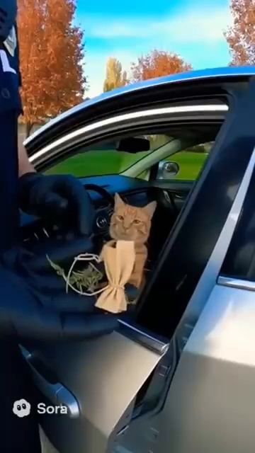 Кота арестовали за рулём