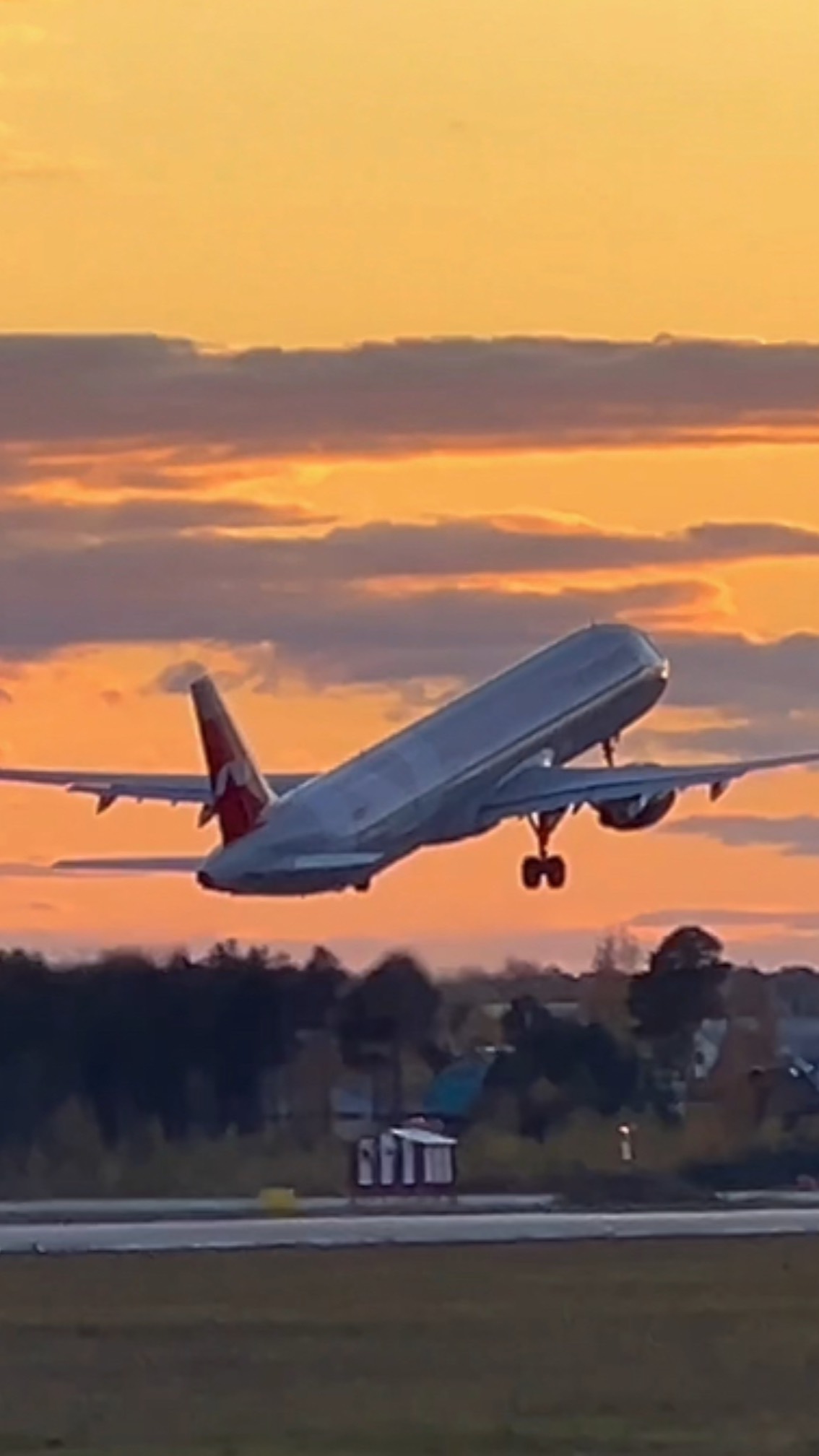 Улетает в закат 😍✈️
