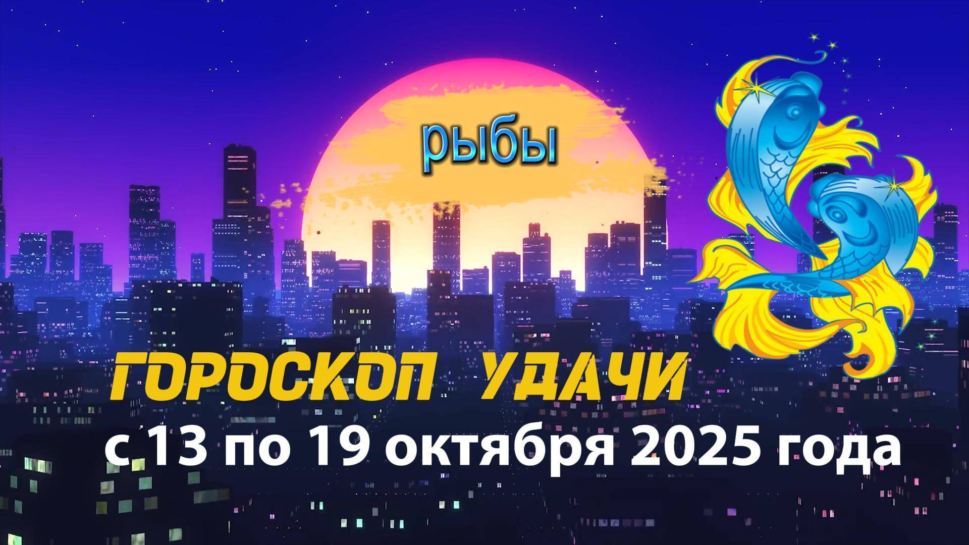 Гороскоп удачи на неделю с 13 по 19 октября 2025 года Рыбы