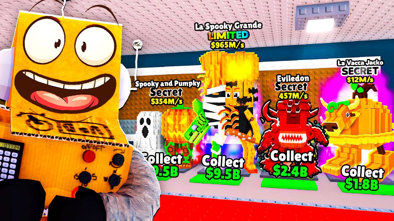 Я УКРАЛ 20 НОВЫХ СТРАШНЫХ БРЕЙНРОТОВ  ХЕЛЛОУИН ОБНОВЛЕНИЕ ROBLOX Steal a Brainrot