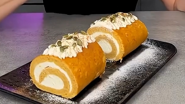 Очень вкусный РУЛЕТ из Тыквы...   Рецепт 
