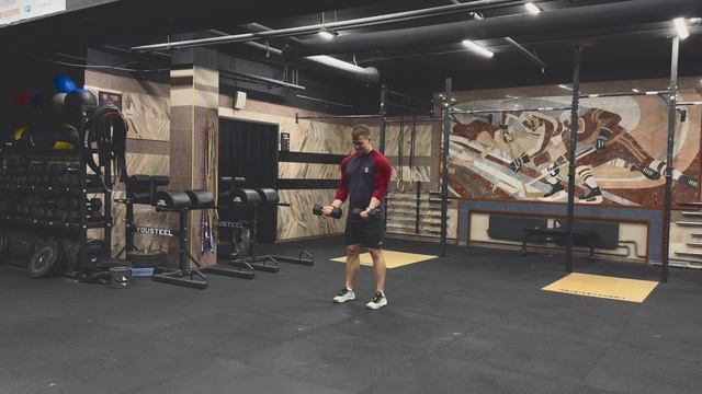 Подъем 2х гантелей на бицепс суппинированным хватом | Supine Biceps Curl With Dumbbells