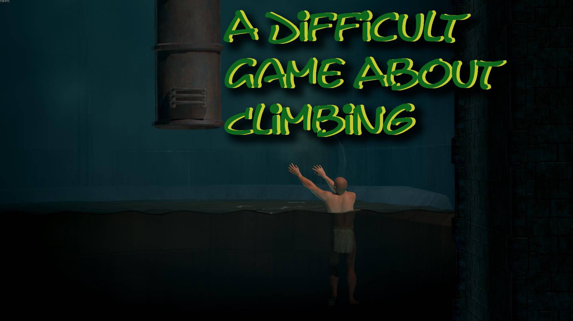 A Difficult Game About Climbing-Лысый в канализации!