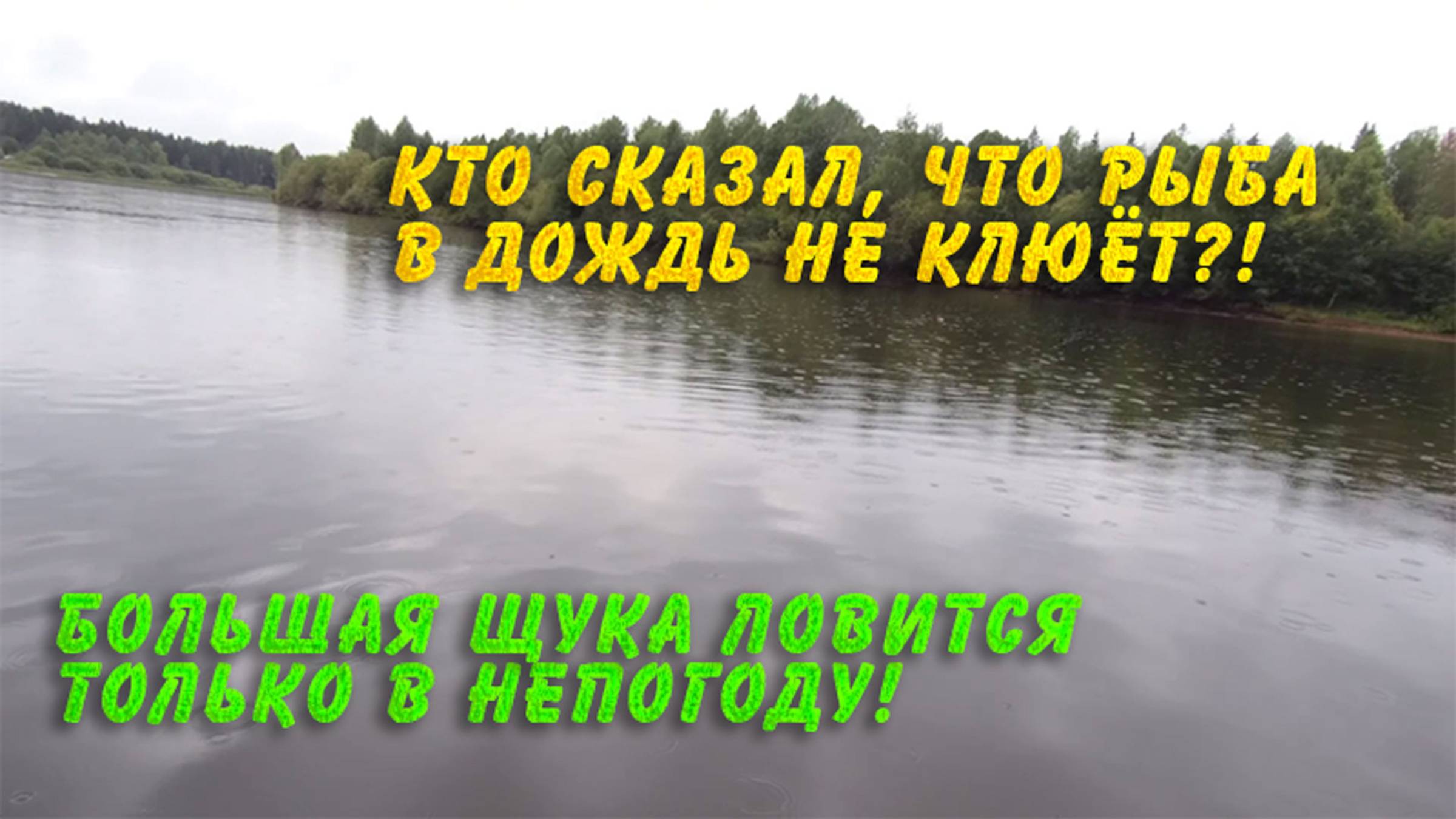 Кто сказал что рыба в дождь не клюет? Большая щука ловится только в непогоду!