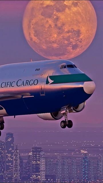 Cathay Pacific B747-8 Flying Over Dubai 
