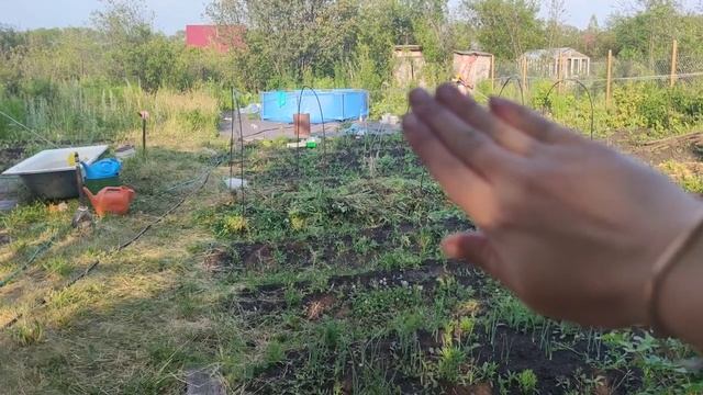 Дачный Влог 12) бассейн из светофора/ поставили каркасную беседку.