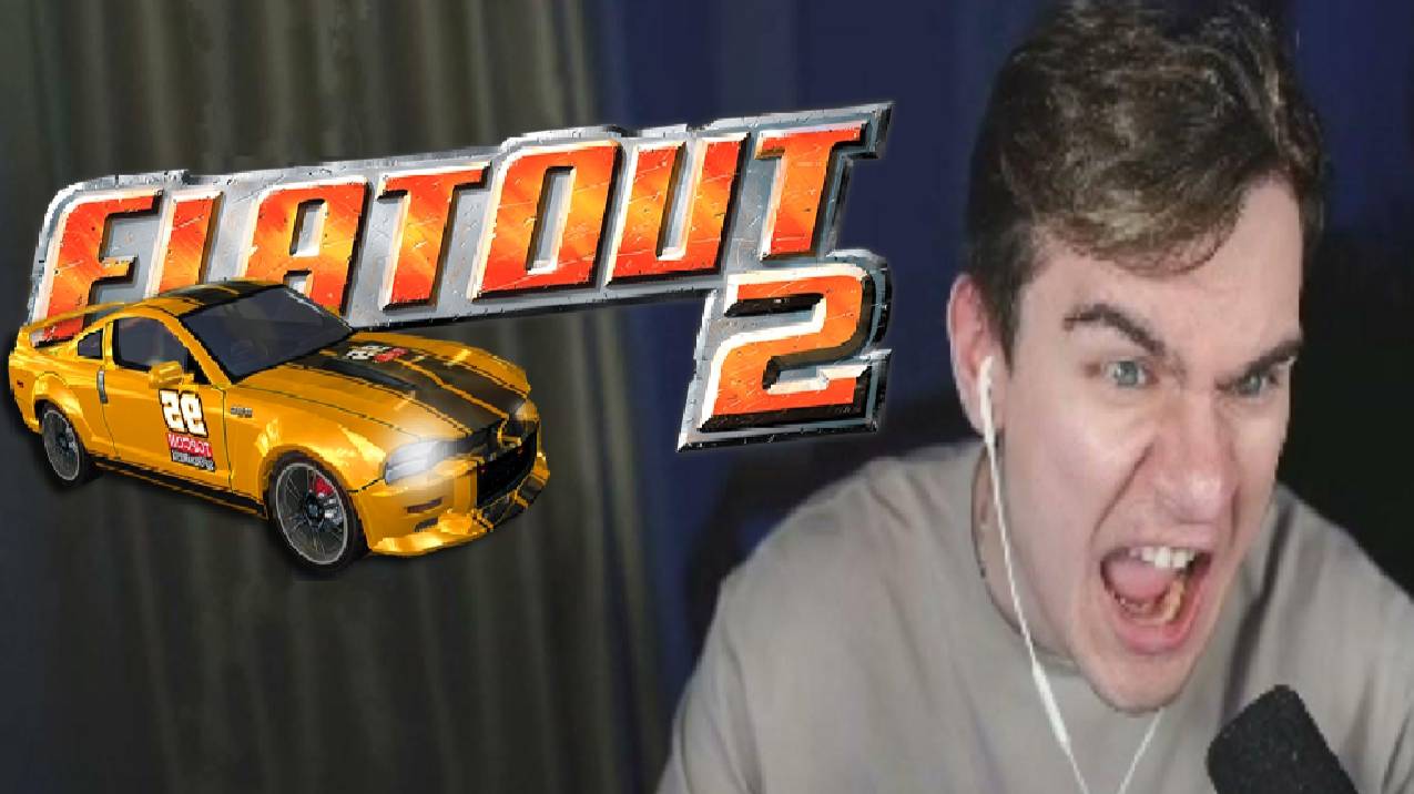 Братишкин играет со зрителями в FLATOUT 2