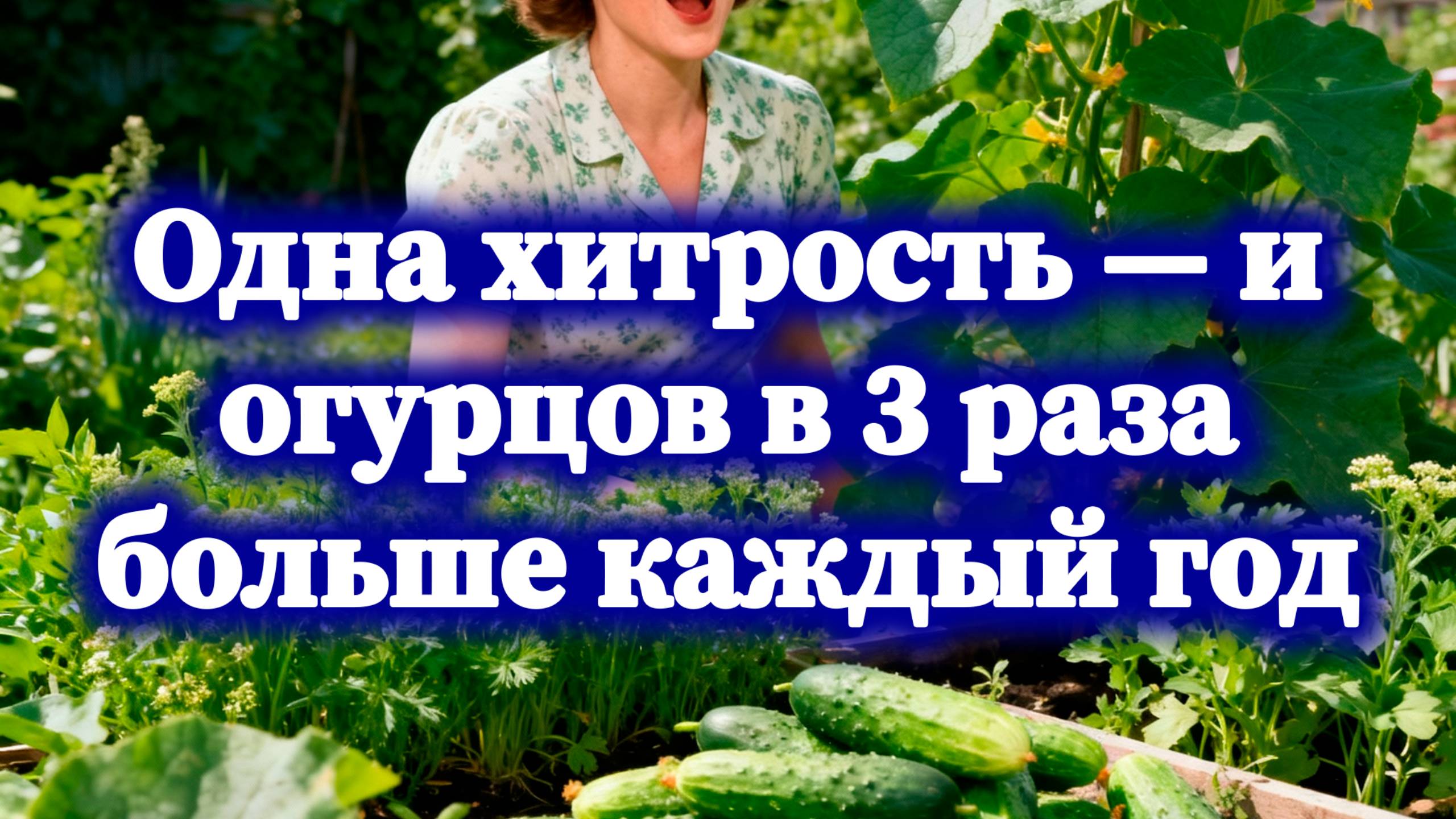 Одна хитрость  и огурцов в 3 раза больше каждый год
