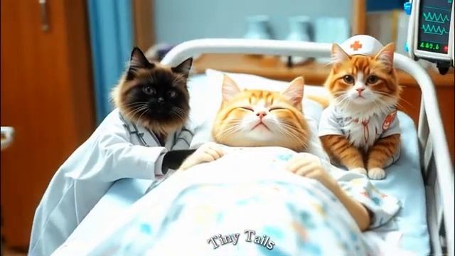 Cats At The Hospital  Funny Cats Doing Human Things