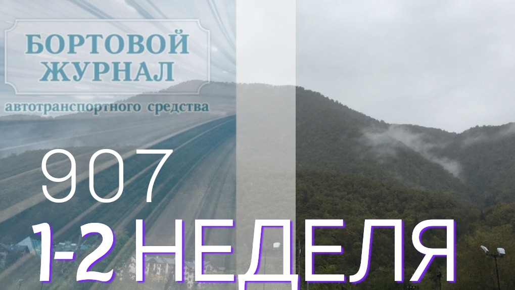 Бортовой журнал 907  1-2 неделя  Краснополянские красоты  Крик души