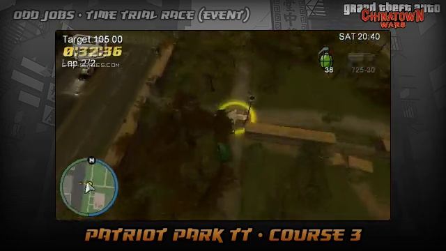 GTA Chinatown Wars - Walkthrough - Time Trial Race - Patriot Park TT - Course #3
