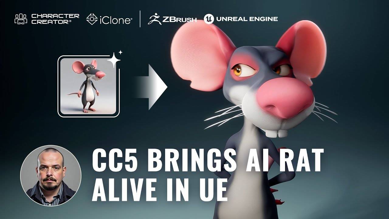 Оживите AI-крысу в Unreal Engine с Character Creator 5  Полный пайплайн от ИИ до анимации
