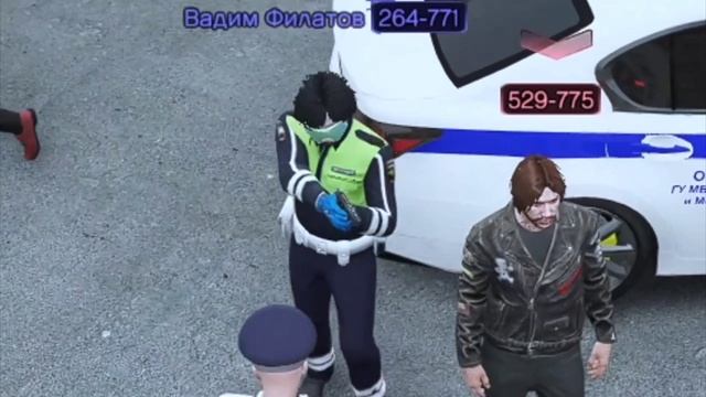ВЗЯЛ МОЛОДОВА ПАЦАНА В ДПС В ГТА 5 РП RMRP 