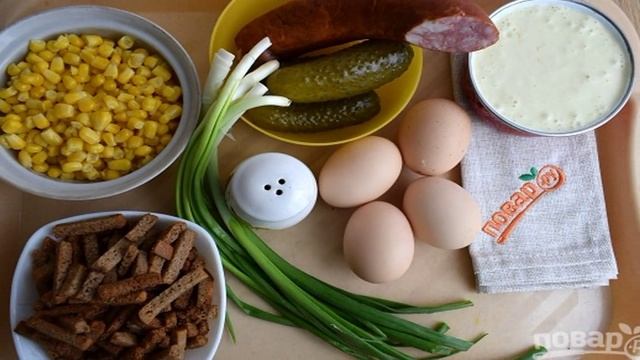 Салат Иришка с сухариками