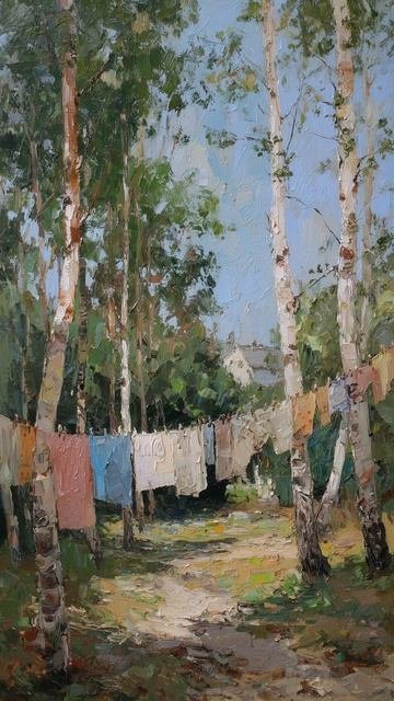 Полдень во дворе (картина #935) / Арт-студия Нормова