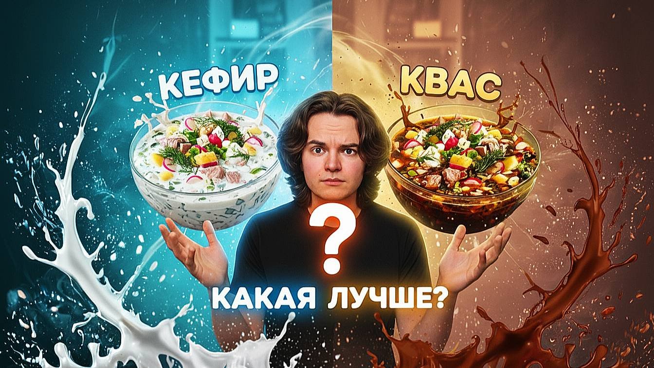 ВЕЧНАЯ БИТВА ОКРОШЕК - КВАС ИЛИ КЕФИР. ЧТО ЛУЧШЕ? - ВАДИМ КОМОК